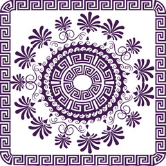 Beautiful flower art and mandala vector design
