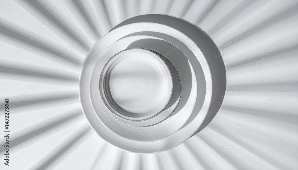 Poster Dynamic circular patterns abstract art digital design 3d rendering modern style visual impact