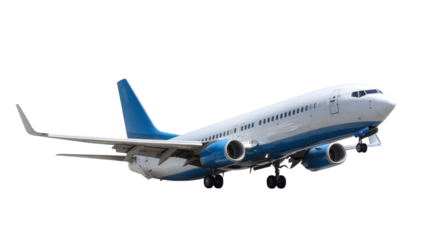 [Transparent Background PNG]Commercial Airplane in Flight Taking Off