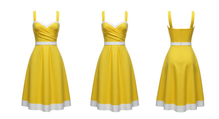 Isolated Yellow Dress