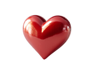 [Transparent Background PNG]Glossy Red Heart Shape Illustration