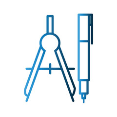 Drawing Compass icon design template