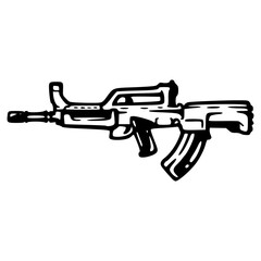weapon outline line art