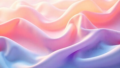 Obraz premium Pastel Gradient Silk Fabric Close-Up with Soft Folds