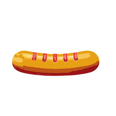 hot dog on white background