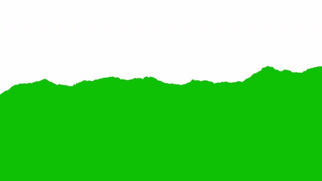 Slideshow animation torn ripped paper transition on a green screen. title effect Slideshow motion graphic template.