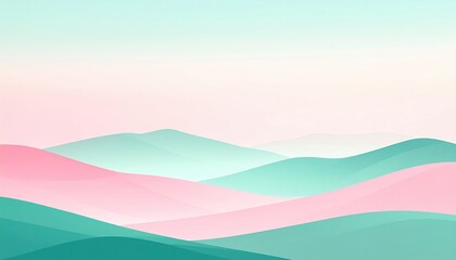 Obraz premium Serene landscape of soft pastel hills tranquil environment digital art abstract viewpoint nature concept