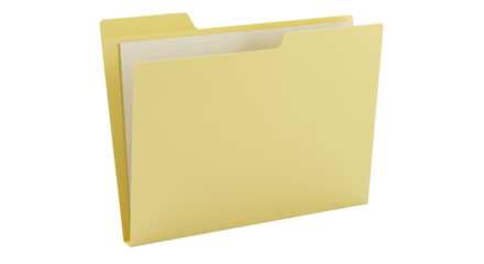 Isolated Manilla File Folder