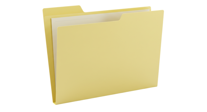 Isolated Manilla File Folder