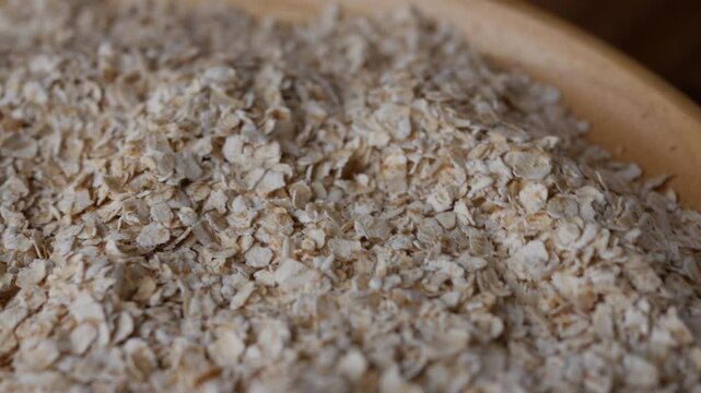 organic Instant Oatmeal or oat flakes pattern background.