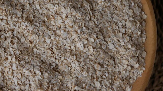 organic Instant Oatmeal or oat flakes pattern background.