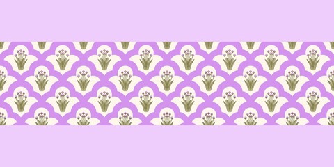 Seamless watercolour and unique floral pattern background for covers, notes, Soft backgrounds colour. Watercolour art work. Flower stalk. Pink blue yellow flower.