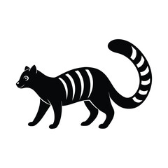 Fanaloka Prowling Vector Silhouette