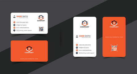 Modern creative professional business card template design.