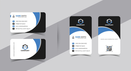 Modern creative professional business card template design.