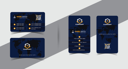 Modern creative professional business card template design.