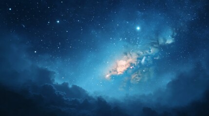 Obraz premium Night Sky Filled with Stars and Nebulae