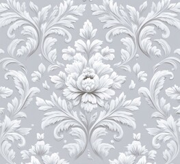 Elegant Floral Damask Wallpaper Pattern