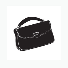 black leather handbag