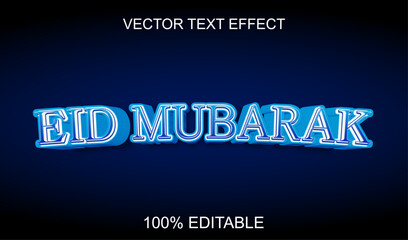Eid Mubarak, 3d text effect