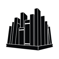 Obraz premium Books Skyline Vector Art