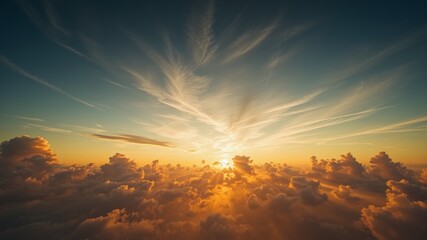 Golden Hour Cloud Formation:  Captivating Sky Evolution
