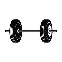 Barbell Weights Vector Silhouette
