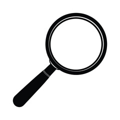 Magnifying Glass Vector Silhouette