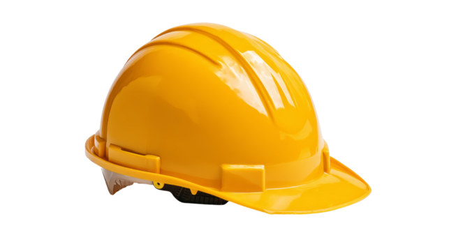 [Transparent Background PNG]Safety Yellow Hard Hat for Construction