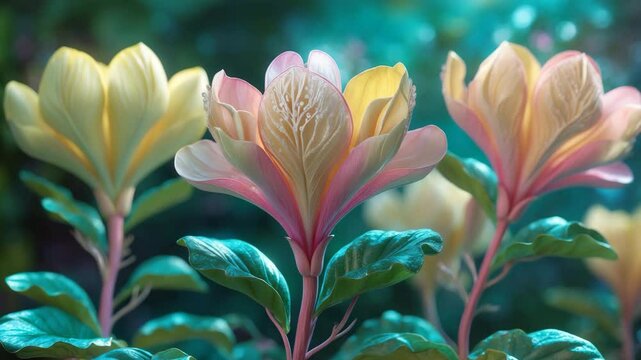 An video of a sweet potato flower.