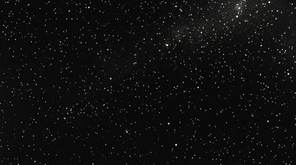 Fototapeta premium A mesmerizing digital illustration of a night sky, densely populated with countless tiny white stars scattered across a deep black expanse, creating a celestial tapestry. : Generative AI