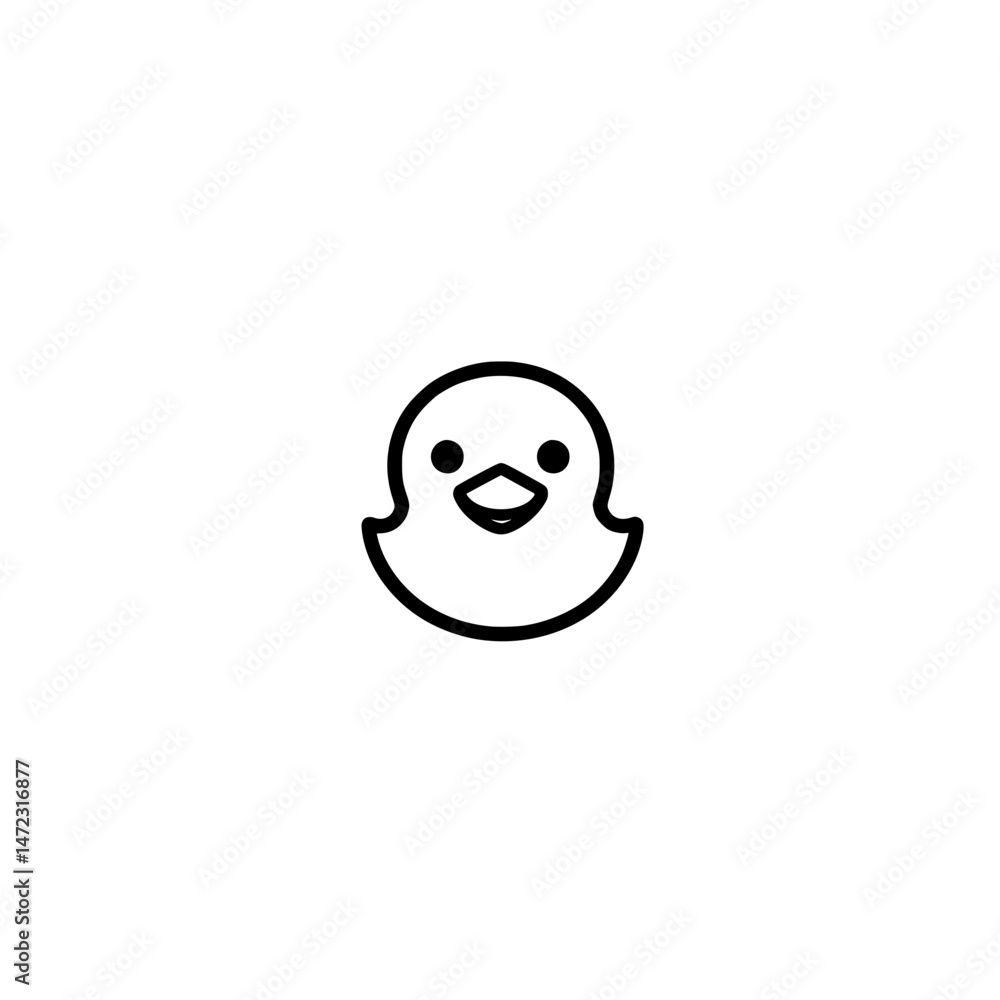 Aufkleber duck icon vector crafted for branding and visual identity
