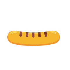 hot dog on white background