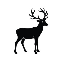 Caribou Antlers Vector Silhouette