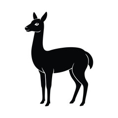 Vicuna Neck Vector Silhouette