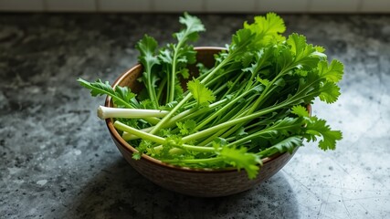 Healthy Daikon Greens Ready for a Salad
