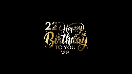 22th Happy Birthday Logo, 22th Logo, Happy 22 Years Birthday Videos For You