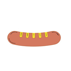hot dog on white background