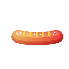 hot dog on white background