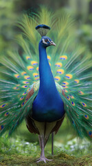 Obraz premium close up of beautiful peacock