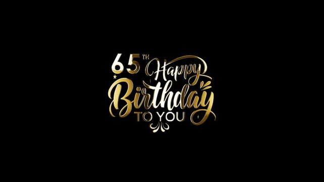 Happy 65th Birthday Logo, 65th Happy Birthday Logo Banner 