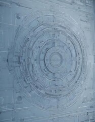 Intricate blueprint geometry, faded blue tones, geometry, architecture, cyan