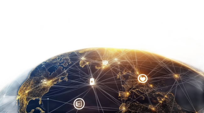 Global Network Communication and Connection over Earth