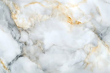 Elegant White Marble Texture with Gold Veins and Subtle Patterns