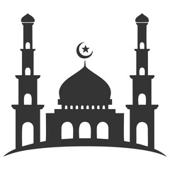 Sign of mosque logo vector ic...