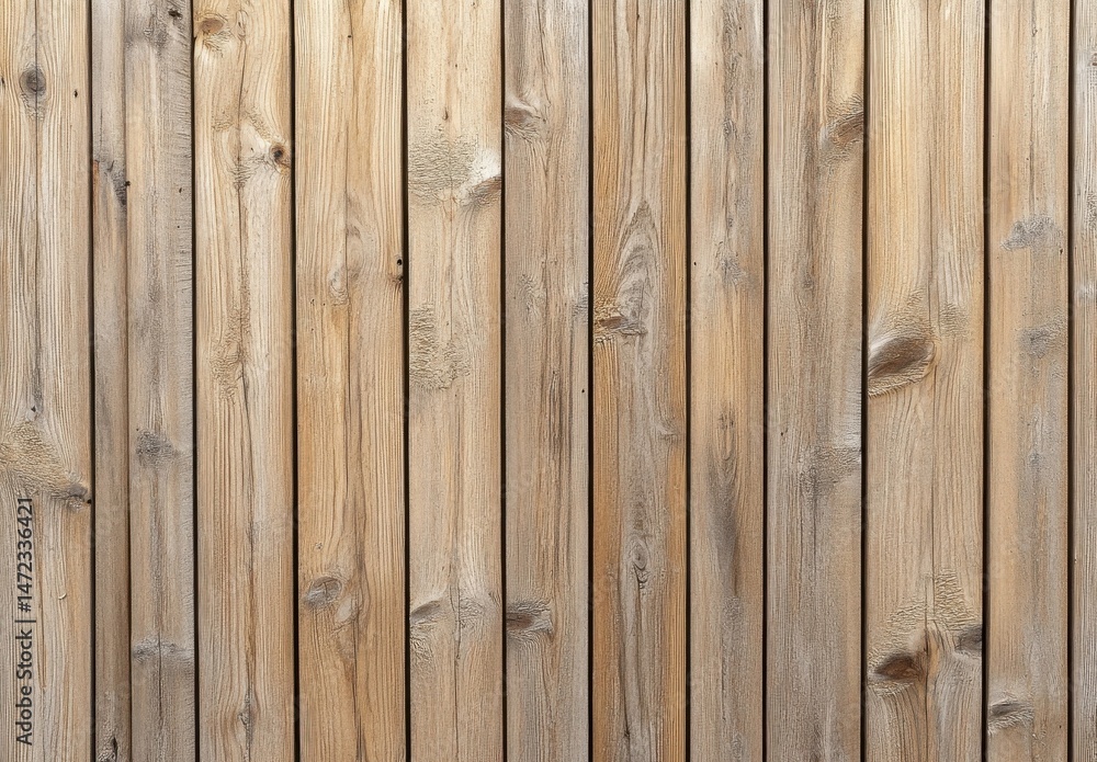 Poster a detailed image showcasing a weathered, light brown wooden plank wall texture, ideal for rustic bac