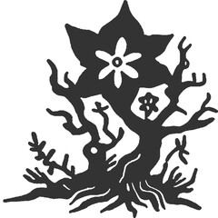 Lost Between Silence Vintage Illustration Vector