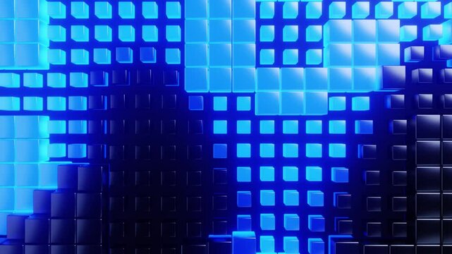Cube box digital Geometric Shapes Background Abstract Digital