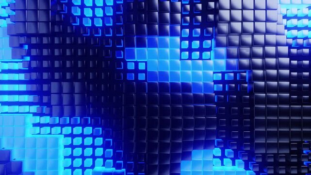 Cube box digital Geometric Shapes Background Abstract Digital