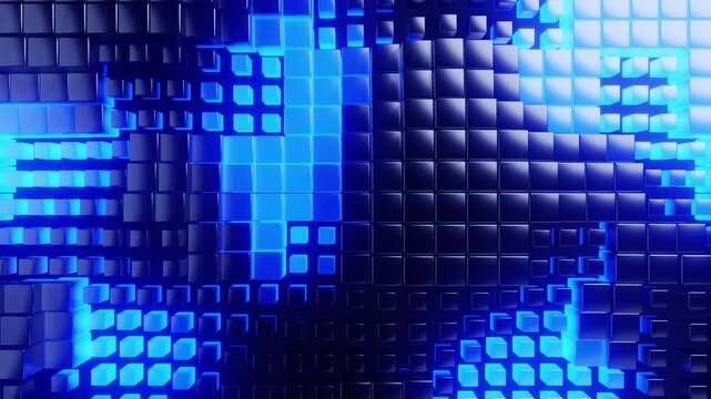 Cube box digital Geometric Shapes Background Abstract Digital